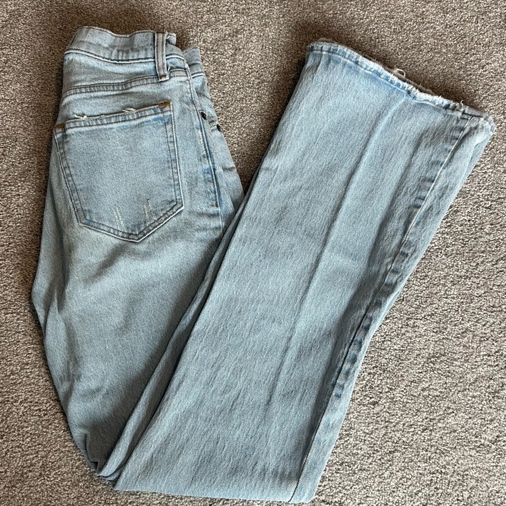 Abercrombie & Fitch Light Blue High Rise Vintage Flare Jeans